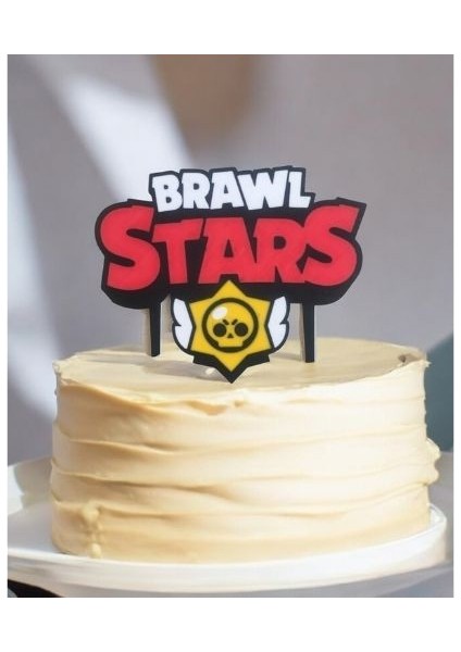 Brawl Stars Temalı Yıkanabilir Pasta Süsü - Doğum Günü Dekorasyonu