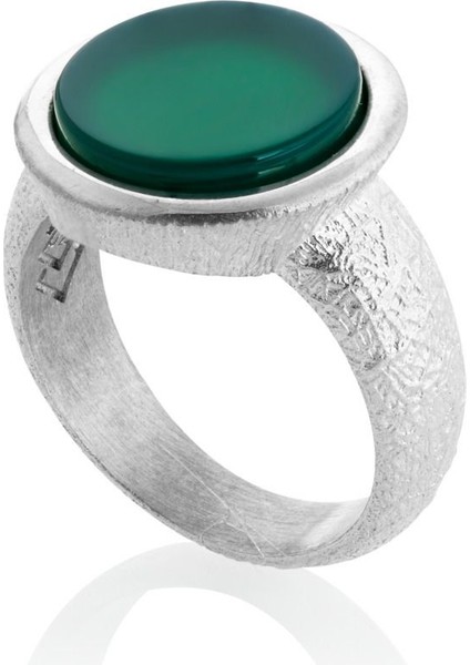 Tamamen Gümüş 925 Ayar Yeşil Akik Erkek Yüzük fiyatları