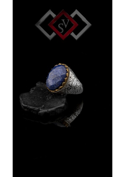 Lapis Lazuli Taşı 925 Ayar Gümüş Erkek Yüzük fiyatları
