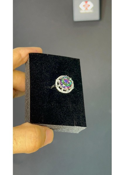 Mistik Topaz Taşı 925 Ayar Gümüş Kadın Yüzük modelleri