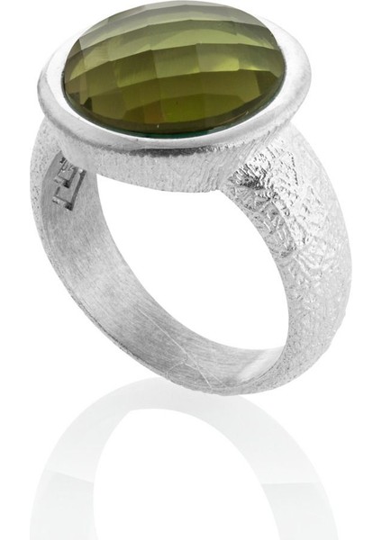 Tamamen Gümüş 925 Ayar Yeşil Zirkon Erkek Yüzük fiyatları