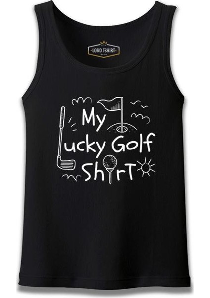 Lucky Golf Tshirt Siyah Erkek Atlet