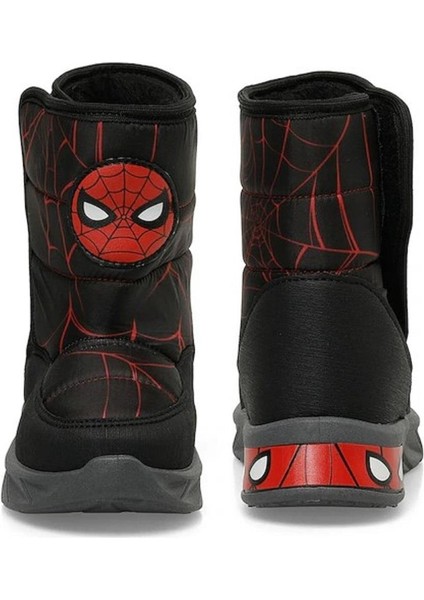 Spıderman Leroy Siyah Cırtlı Kürklü Erkek Çocuk Kar Botu