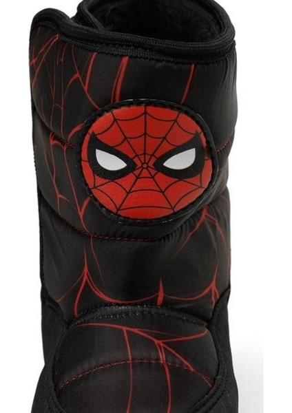 Spıderman Leroy Siyah Cırtlı Kürklü Erkek Çocuk Kar Botu