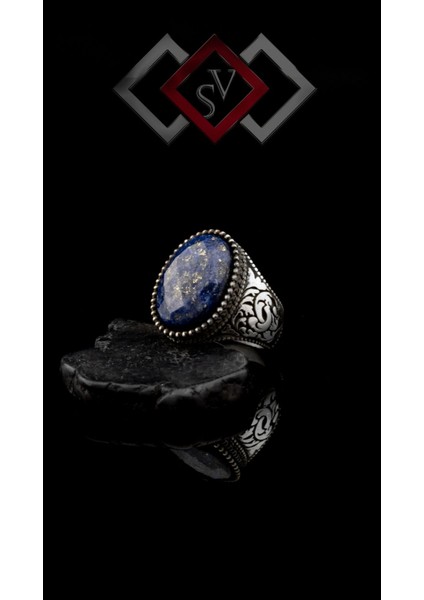 Lapis Lazuli Taşı 925 Ayar Gümüş Erkek Yüzük fiyatları