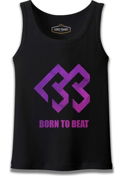 Born To Beat - Logo Grain Siyah Erkek Atlet