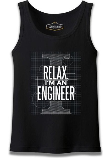 Relax I Am An Engineer Siyah Erkek Atlet