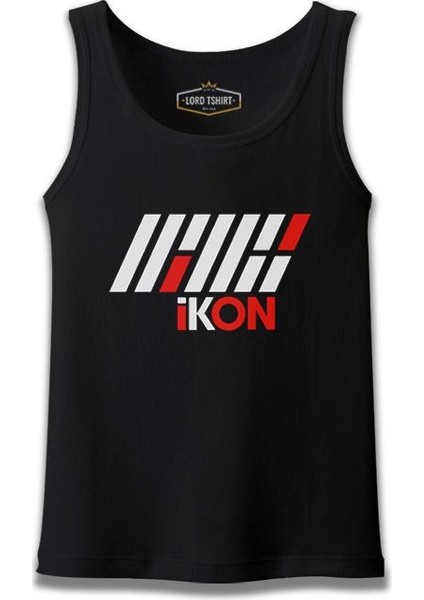 Ikon - Logo Yazı Siyah Erkek Atlet