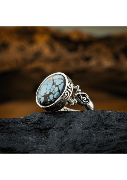 Firuze Taşı 925 Ayar Gümüş Erkek Yüzük