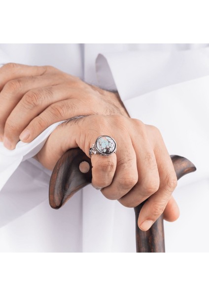 Firuze Taşı 925 Ayar Gümüş Erkek Yüzük fiyatları