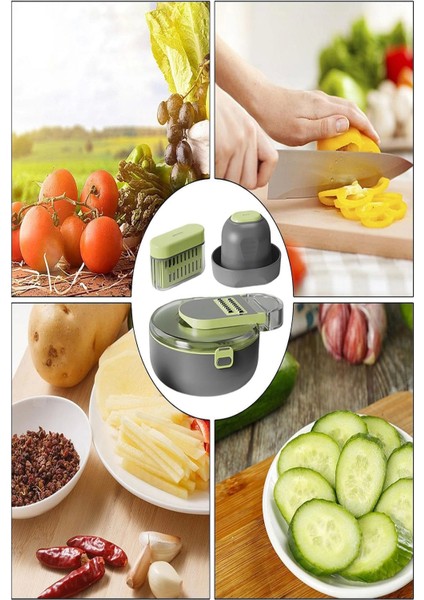 Vegetable Cutter Pro Rende Sebze Soğan Küp Doğrayıcı Dilimleyici Hazneli Kesici Dicer Rende Seti