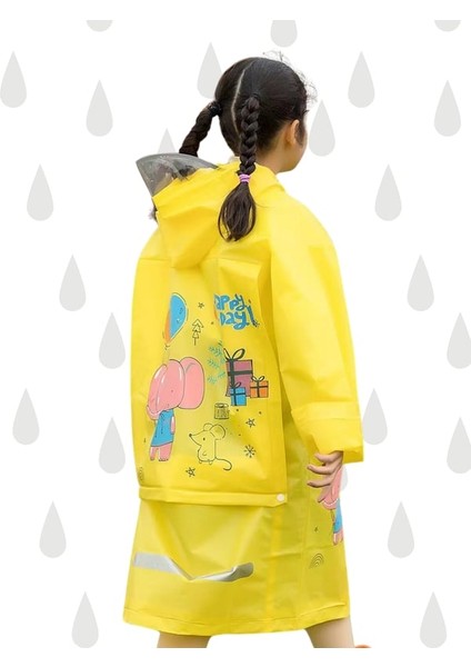 Sarı Unisex Çocuk Yağmurluk