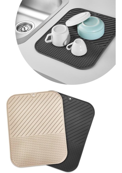Buffer® Silikon Kaydırmaz Mutfak Için Bulaşık Matı, Çok Amaçlı Kurutmalık 36x28cm modelleri