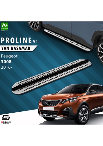S-Dizayn Peugeot 3008 2 Oem Still Pro V2 Aluminyum Yan Basamak 183 cm 2016-2023 fiyatları