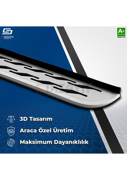 S-Dizayn Ssangyong Korando Oem Still Pro V2 Aluminyum Yan Basamak 183 cm 2019 Üzeri indirimleri