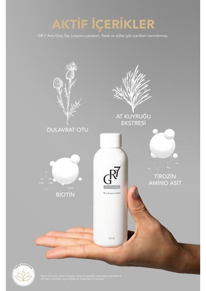Beyaz Saçlara Doğal Çözüm Sunan Beyaz Saçlar İçin Saç Losyonu 125 ml