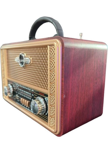 NS-8098 USB / Tf Kart / Fm Retro Taşınabilir Bluetooth Hoparlör