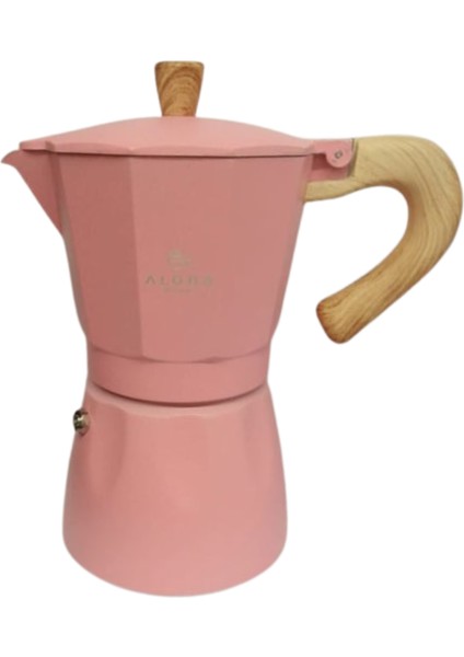 Grossberg Coffee 3 Cups 150 ml Moka Pot. Alüminyum Pembe