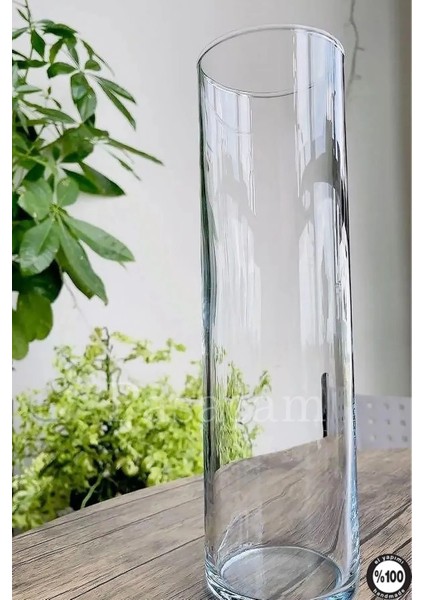 Denizli El Imalatı Silindir Cam Vazo 15cm En X 40 Cm Boy fırsatları