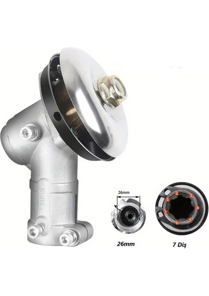 Çin Motorlu Tırpan Redüktör Dişli Gurubu 9 Diş Frezeli 26 mm Olan Tüm Modellere Uyumludur