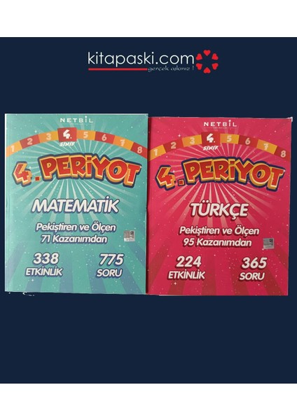 4. Sınıf Periyot Türkçe Matematik Etkinlikli Soru Kitabı