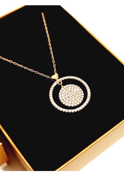 Gümüş Gold Tasarım Ikili Hare Kadın Kolye Yılbaşı Yeni Yıl Hediye