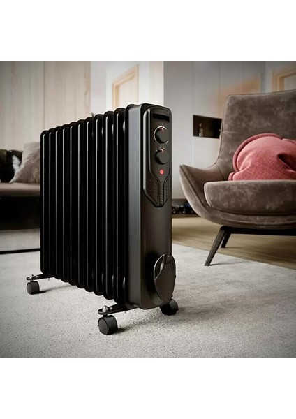 Voltomat Termostatlı 2500 W 11 Dilim Yağlı Radyatör Siyah modelleri
