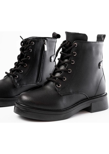 02-2003 Siyah Galata Bağcıklı Fermuarlı Günlük Kadın Bot fırsatları