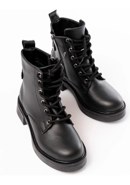 02-2003 Siyah Galata Bağcıklı Fermuarlı Günlük Kadın Bot indirimleri