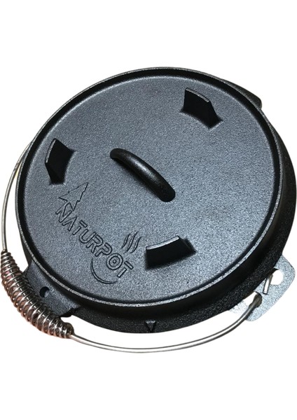 Döküm Tencere 10 Inch Dutch Oven Demir Döküm Kamp Tenceresi 25 cm