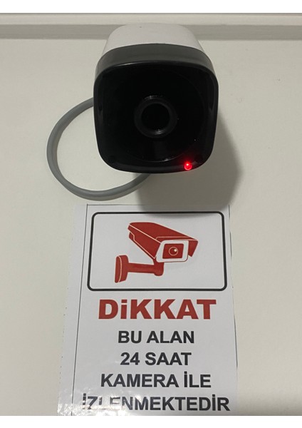 Sahte Caydırıcı Kamera sabit kırmızı ışıklı orijinal kamera kasasında sticker ve pil hediye