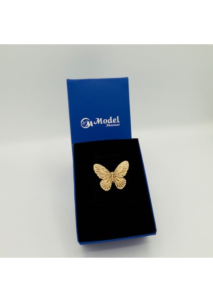 Kelebek Motifli Detaylı Tasarım Küçük Broş fiyatları
