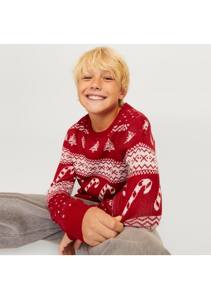 Jack & Jones Çocuk Yılbaşı Temalı Kazak - Xmas