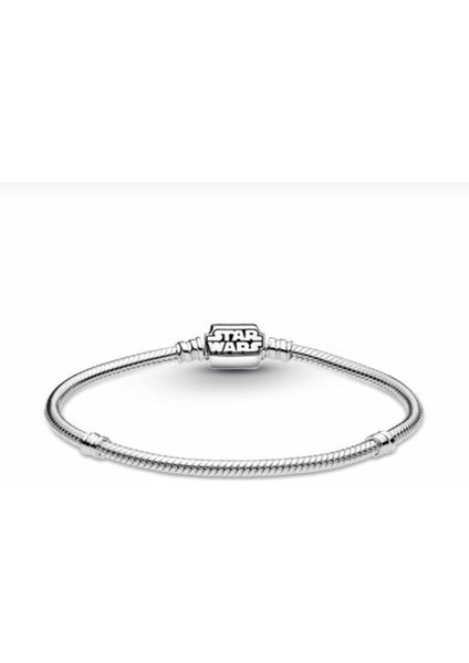 Star Wars Moments Kıvrımlı Zincirli Klipsli Bileklik 925 Ayar Gümüş