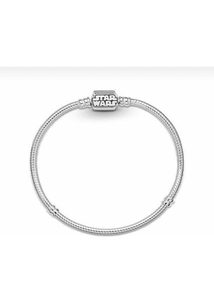 Star Wars Moments Kıvrımlı Zincirli Klipsli Bileklik 925 Ayar Gümüş