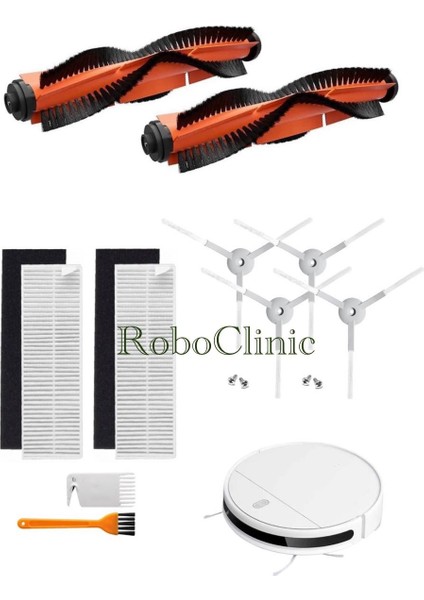Xiaomi Vacuum Mop 2in1 Essential (Mjstg1) Robot Süpürge Uyumlu Fırça Filtre-10 Parça