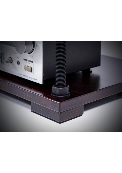 Ayarlanabilir Raflı Plak ve Pikap Standı - Hifi Stereo Kabin - Şık ve Işlevsel Ses Sistemi Rafı-3