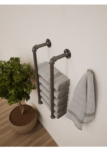 Banyo Düzenlemesi İçin Endüstriyel Metal Havlu Askısı-2 modelleri