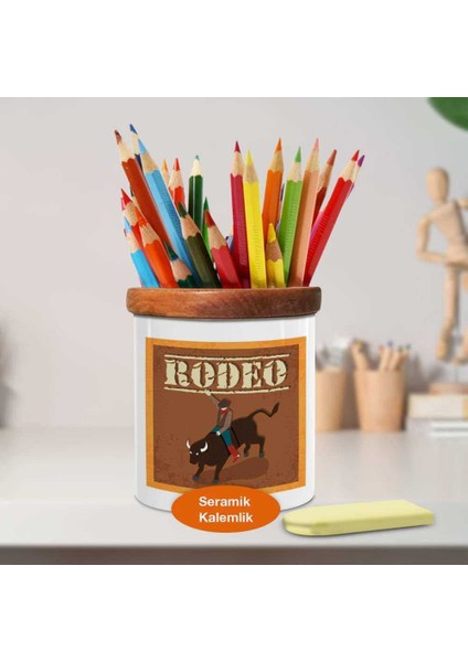 Minimal Hayvan Robotlar Ahşaplı Seramik Kalemlik - 2147585755 fiyatları