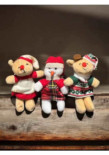 Noel Baba Kar Küresi, Atlı Karınca , Çam Ağacı Mum , Anahtarlıklı Yılbaşı Ayıcık Yılbaşı Seti 3 modelleri