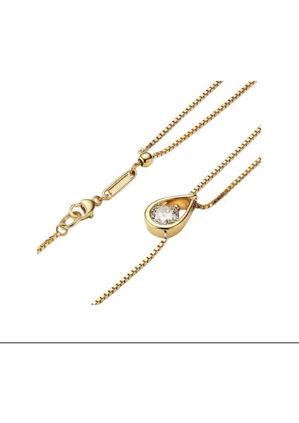 Sonsuz Taşlı Çift Zincir Collier Kolye