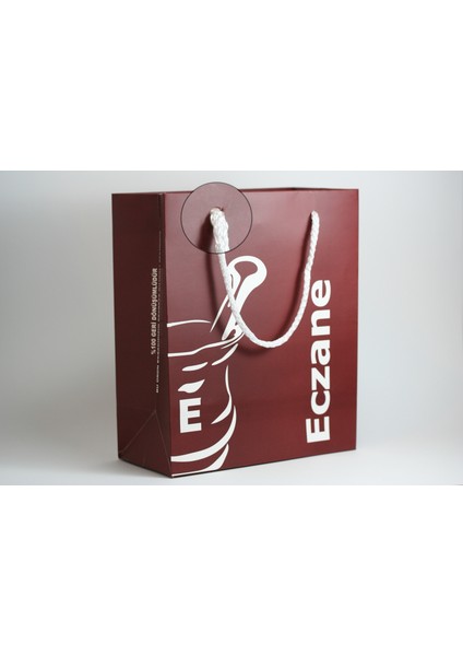 Eczane Karton Çanta Körüklü Bordo 20 x 10 x 23,50 cm 25 Adet fırsatları