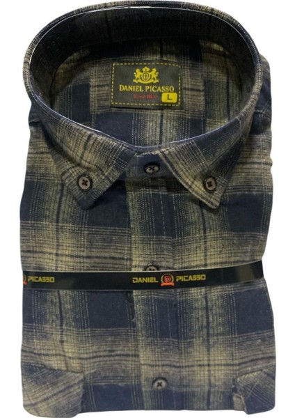 Rahat Kesim Kışlık Kareli Çift Cep Kapaklı Erkek Baba Gömlek