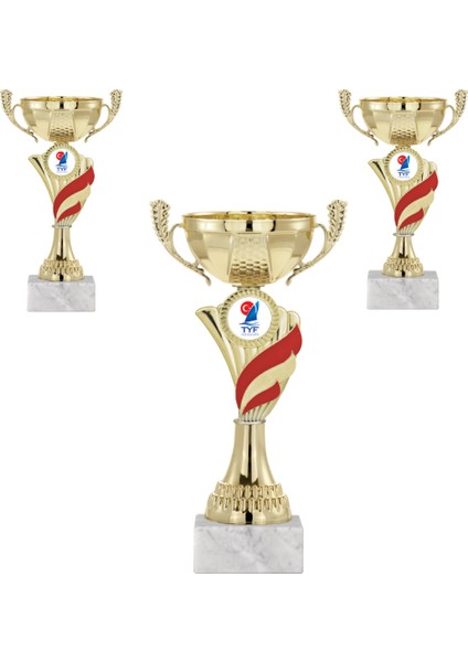 Kişiye Özel Futbol Kupa Takımı-Ödül Kupası-Turnuva Kupası-Kupa Seti 3'lü Takım ECO-026