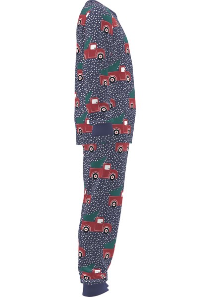 Erkek Çocuk The Truck Mavi Pijama Takımı