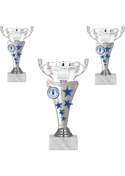 Kişiye Özel Futbol Kupa Takımı-Ödül Kupası-Turnuva Kupası-Kupa Seti 3'lü Takım ECO-032