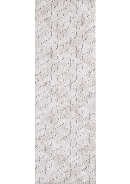 Karo Küp Desenli Kahverengi Renkli Kaymaz Taban Yıkanabilir Halı indirimleri