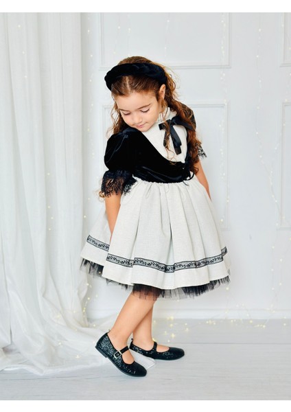 Siyah Kadife Kız Bebek Kostümü,doğum Günü Elbise,fotoğraf Çekim Elbise,0-12 Yaş Uygun fırsatları