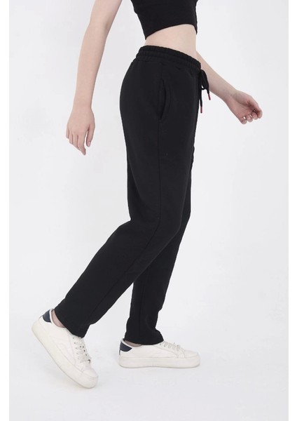 Unisex Üç Iplik Basic Eşofman Pantolon - Siyah