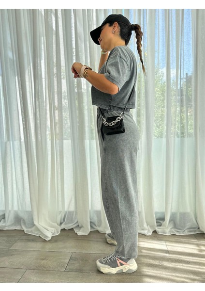 Cyrus Yikama Doku Coton Pantolon & T-Shirt Takım